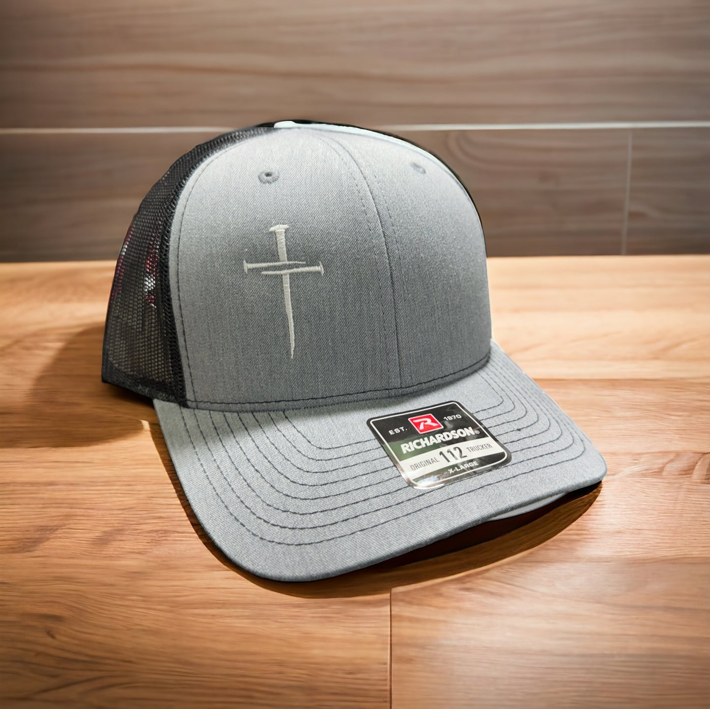 Nailed It Hat: 3 Nails Cross Embroidered Cap