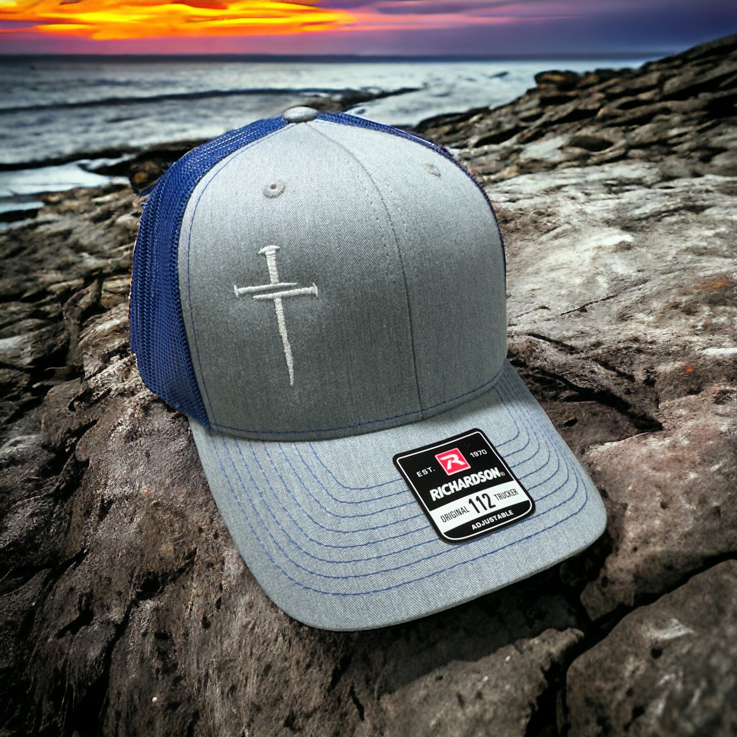 Nailed It Hat: 3 Nails Cross Embroidered Cap