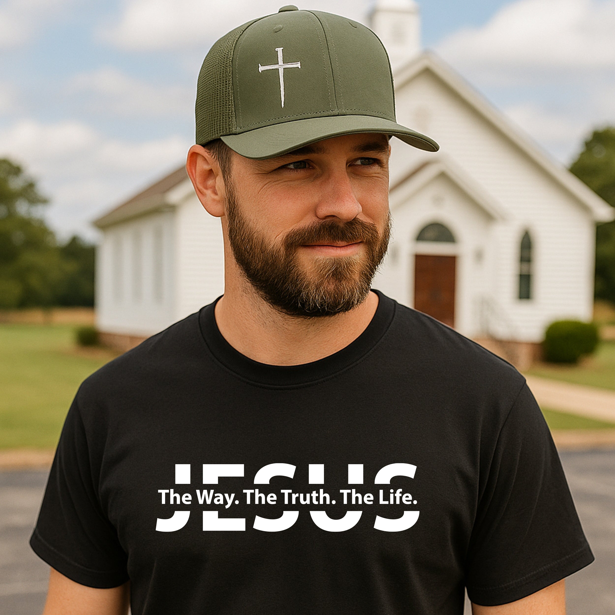 Nailed It Hat: 3 Nails Cross Embroidered Cap 12