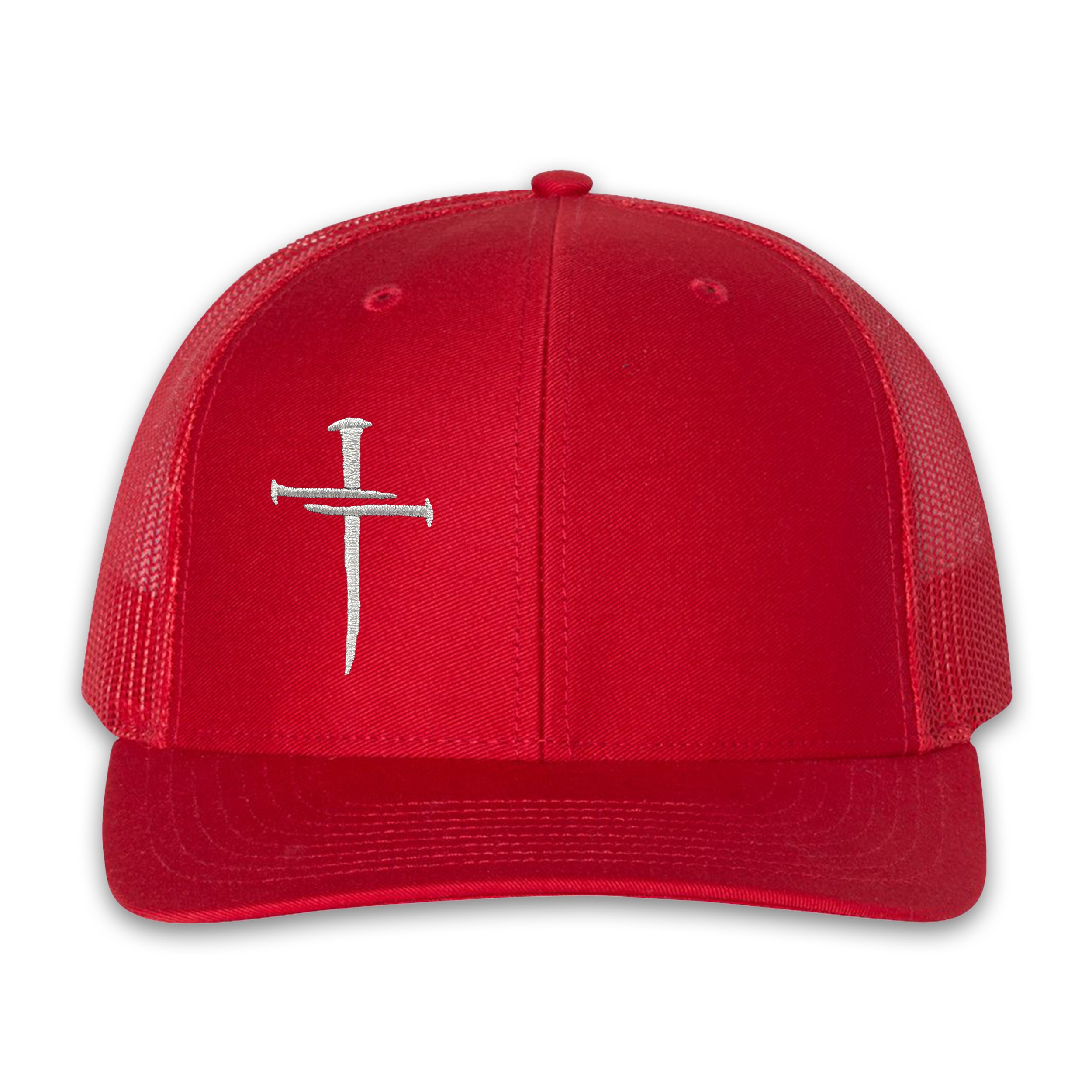 Nailed It Hat: 3 Nails Cross Embroidered Cap 13