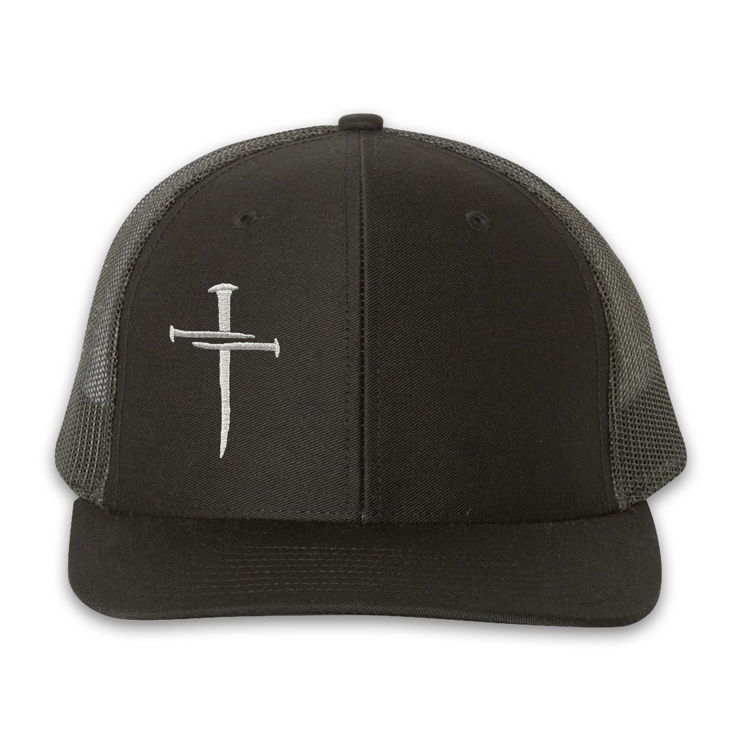 Nailed It Hat: 3 Nails Cross Embroidered Cap 16