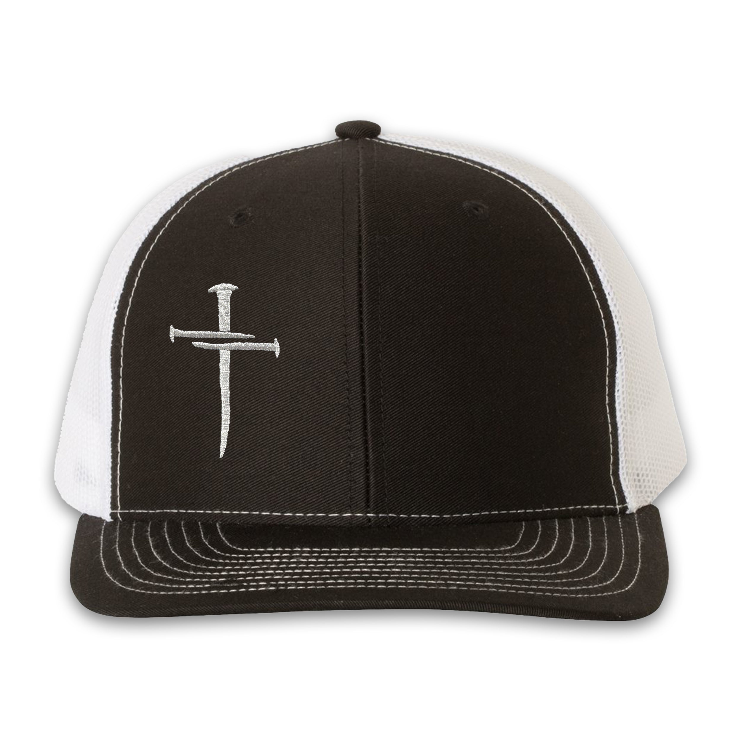 Nailed It Hat: 3 Nails Cross Embroidered Cap 18