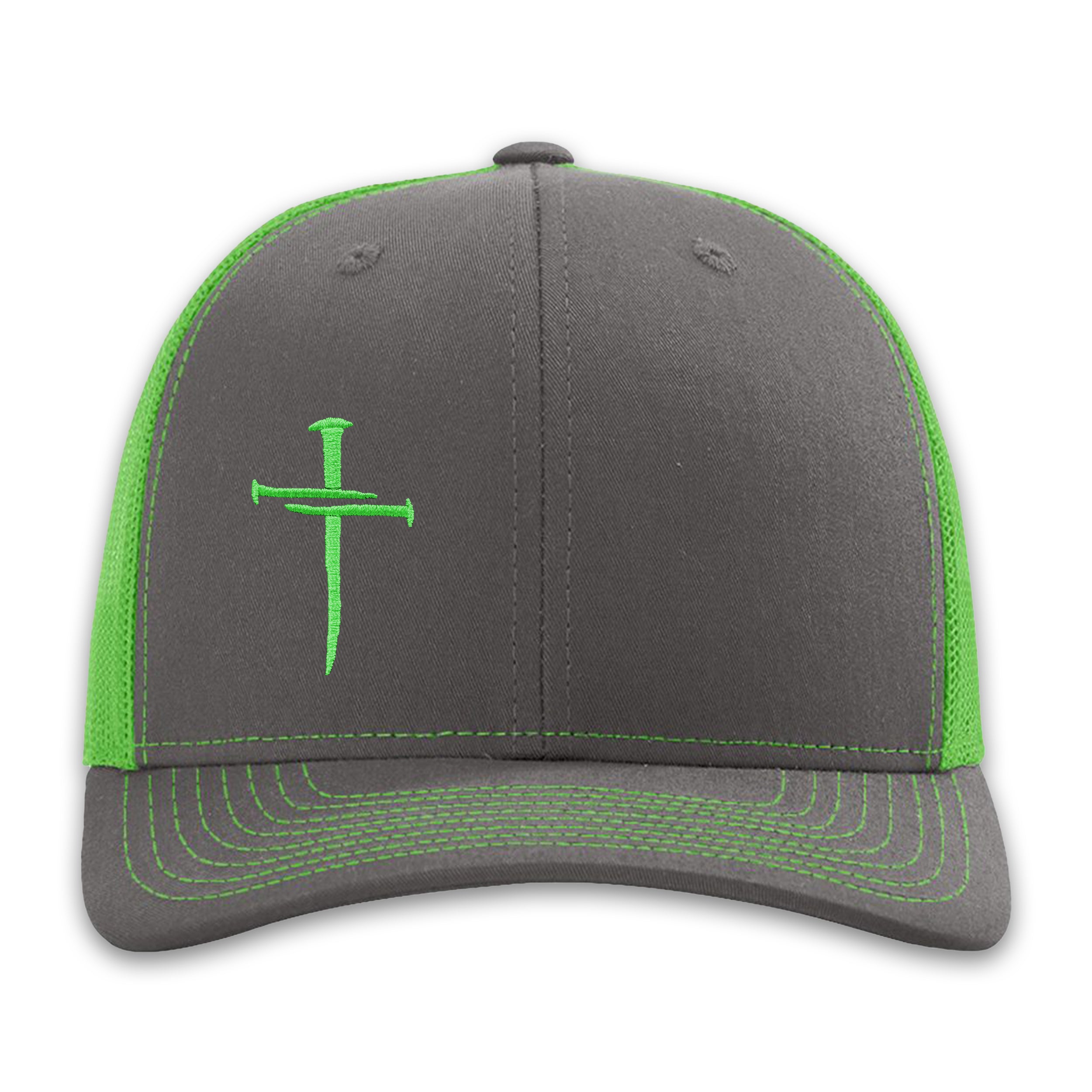 Nailed It Hat: 3 Nails Cross Embroidered Cap 20