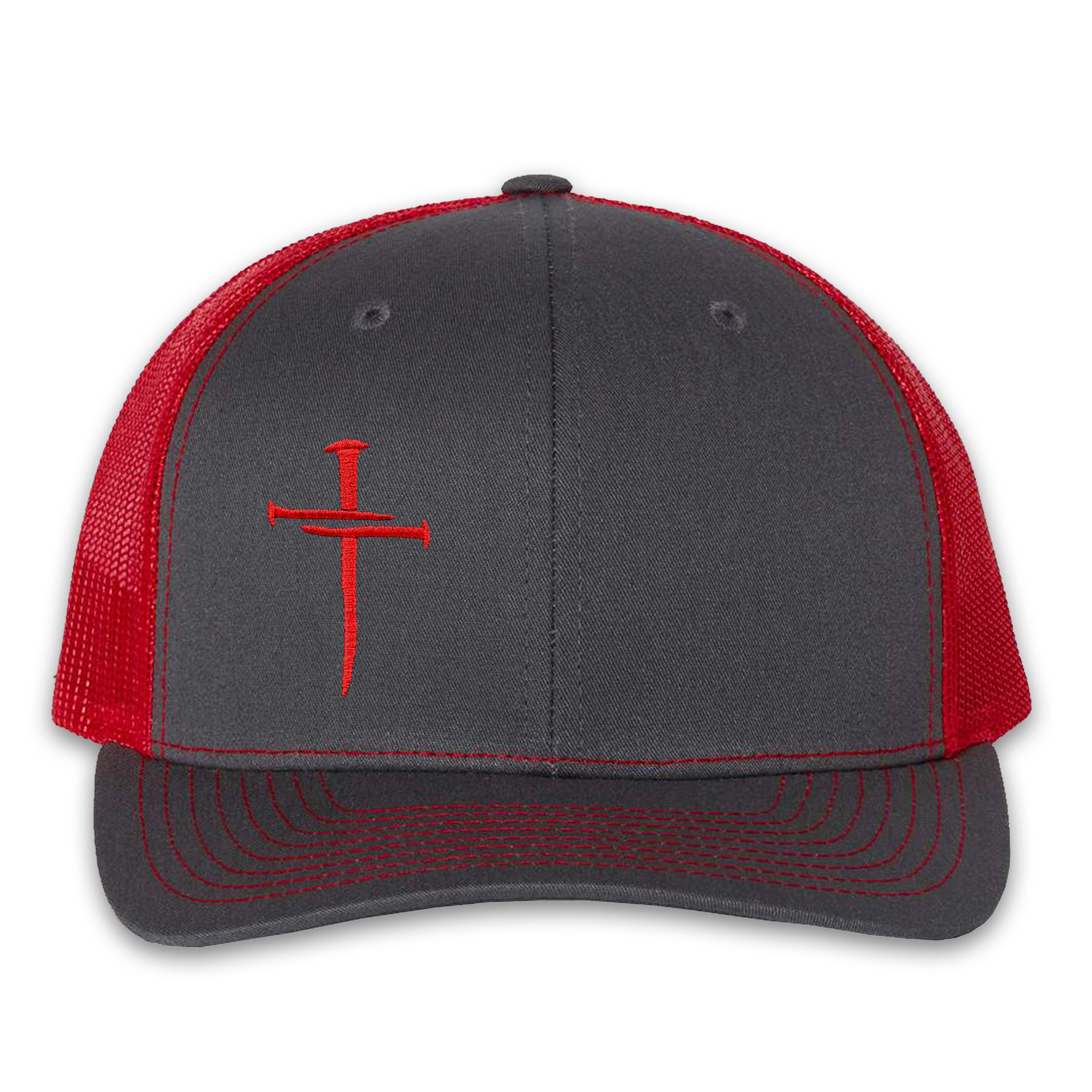 Nailed It Hat: 3 Nails Cross Embroidered Cap 22