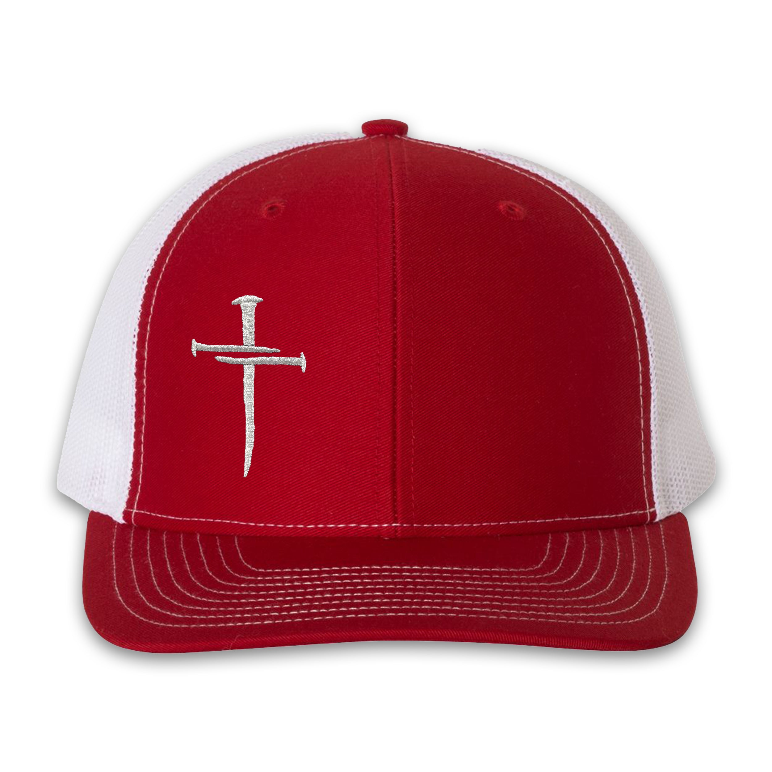 Nailed It Hat: 3 Nails Cross Embroidered Cap 6