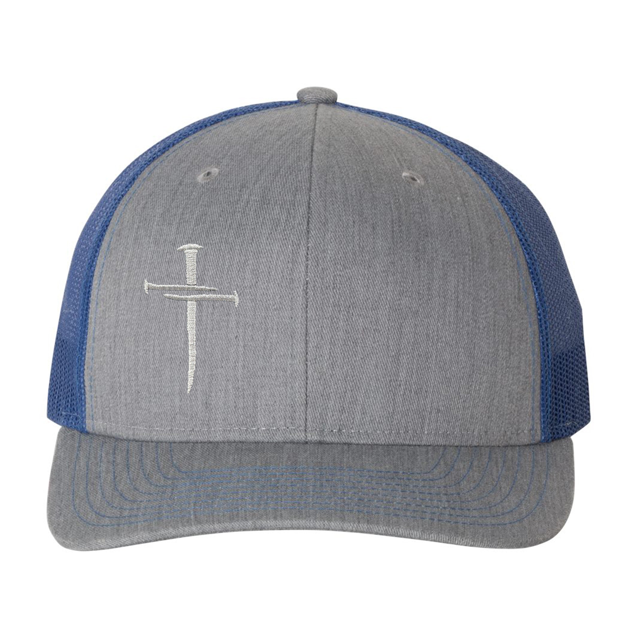 Nailed It Hat: 3 Nails Cross Embroidered Cap 7