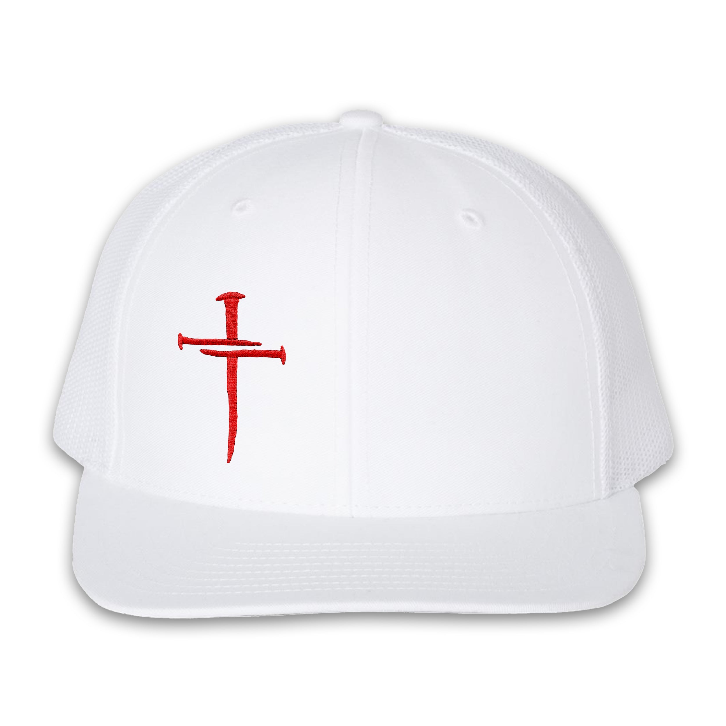 Nailed It Hat: 3 Nails Cross Embroidered Cap 34